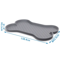 Nobleza plastová podložka pod misky 58,4 x 42,5 x 3,1 cm kosť sivá